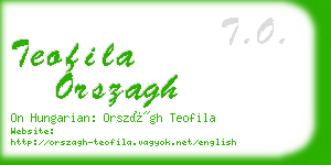 teofila orszagh business card